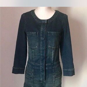 Dark Blue Denim Romper